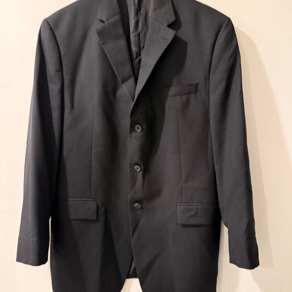 Woolmark Men's Black and Navy Jacket